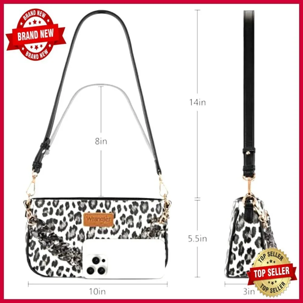Small Faux Leather Hobo Bag with Adjustable Strap and Chain